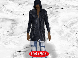 Cyber男士风衣3D设计效果-3D服装设计培训